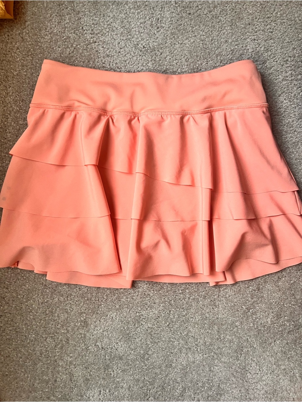 JoyLab Coral-Peach Tiered Ruffle Mini Skirt